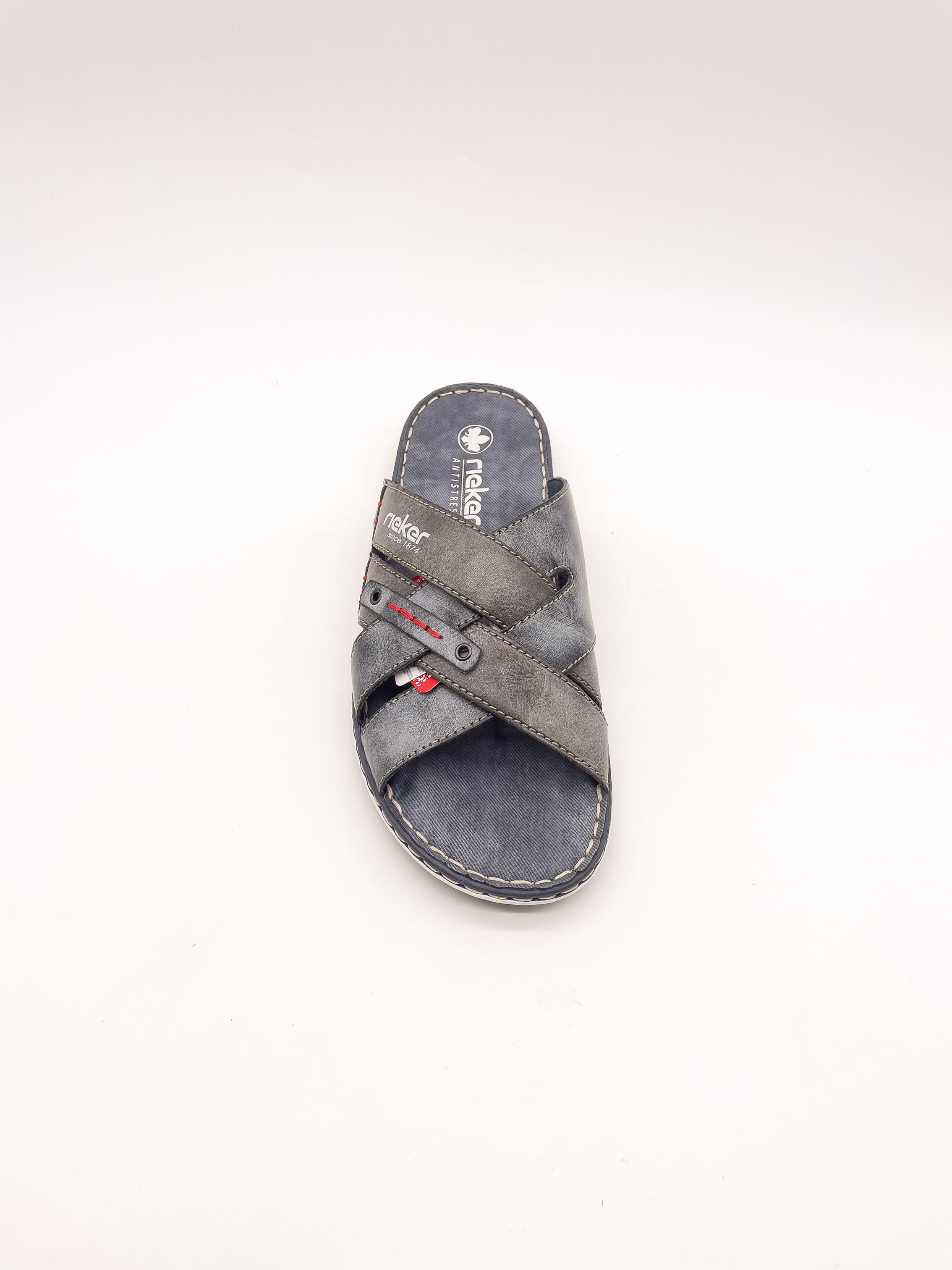 Сабо муж. "Rieker" 21062-15 (синий,иск.кожа)